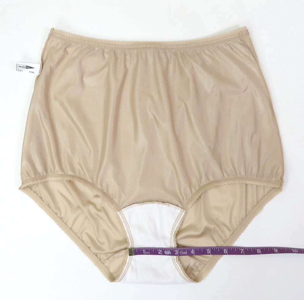 Women's Shadowline 17042P Plus Size Nylon Classic Brief Panty (White 8) 