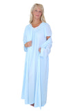 Shadowline Women's Nightgown and Robe Pajama Set Long Silky Nylon Kaftan Sleepwear