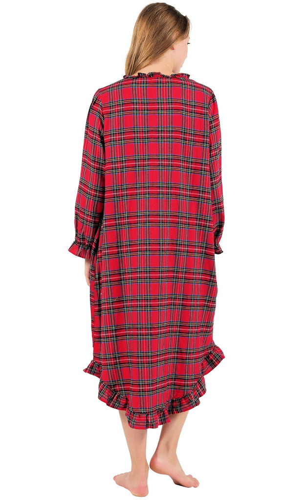 Plus Size 100% Cotton Yarn Dyed Plaid Flannel Pajama Set – La Cera™