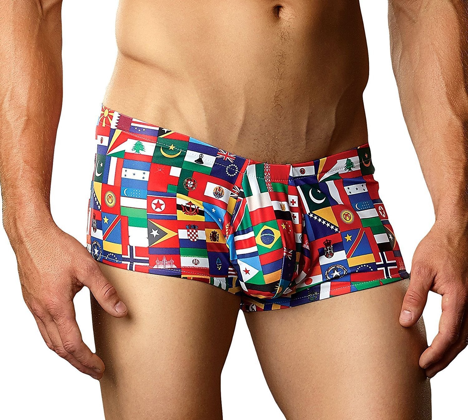 Male Power Men's Boxer Brief Underwear International Flag Collection