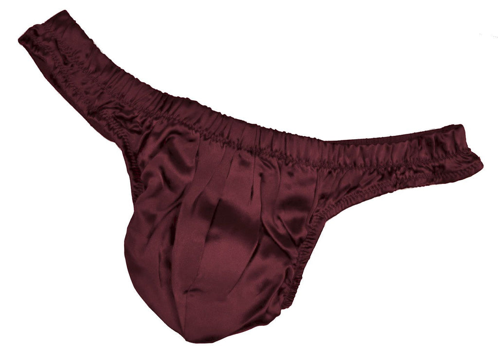 Nyteez Men's Natural Mulberry Silk Charmeuse Thong Underwear
