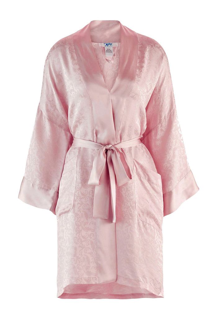 Mens Satin Silk Luxury Pajamas Kimono Bathrobe Robe Dressing Gown
